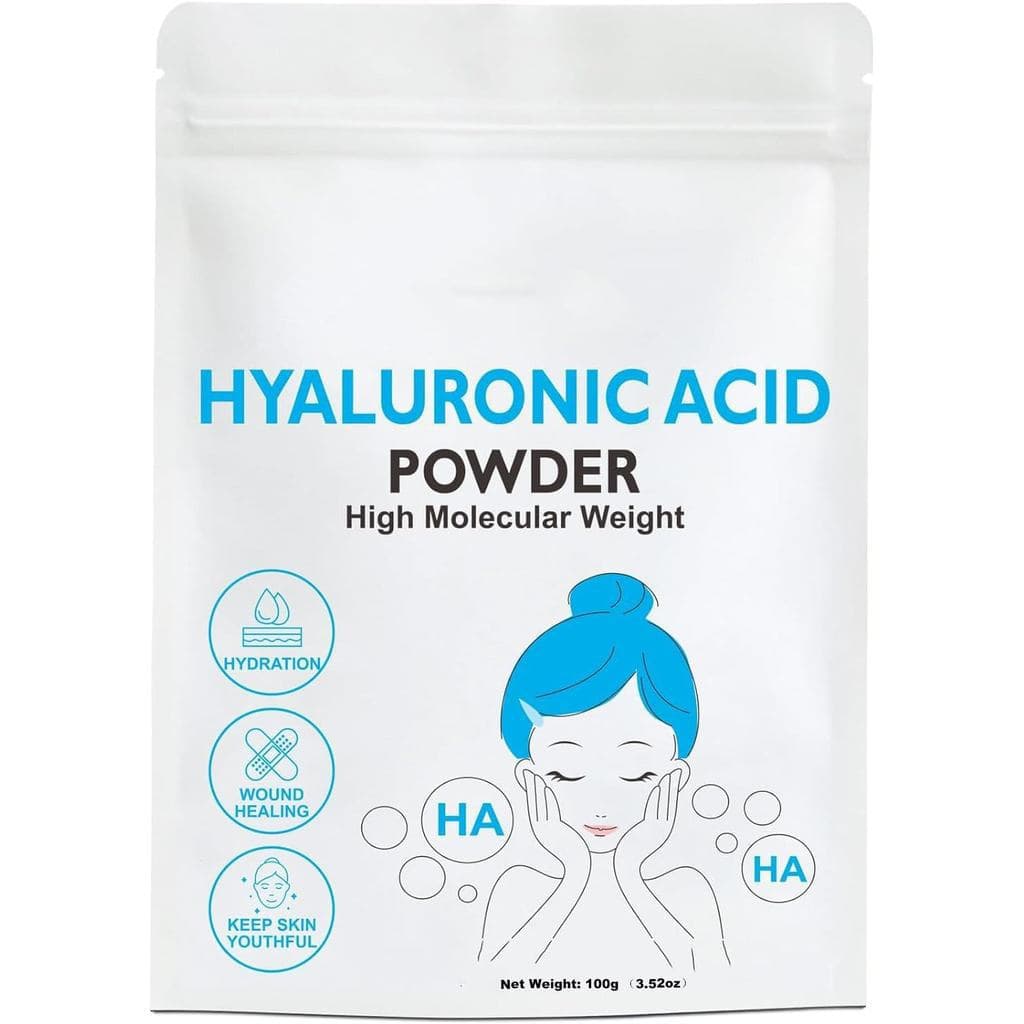 Pó de Ácido Hialurônico, Pó de Sérum de Ácido Hialurônico, Hialuronato de Sódio HA, Suplementos para Suporte de Hidrataç