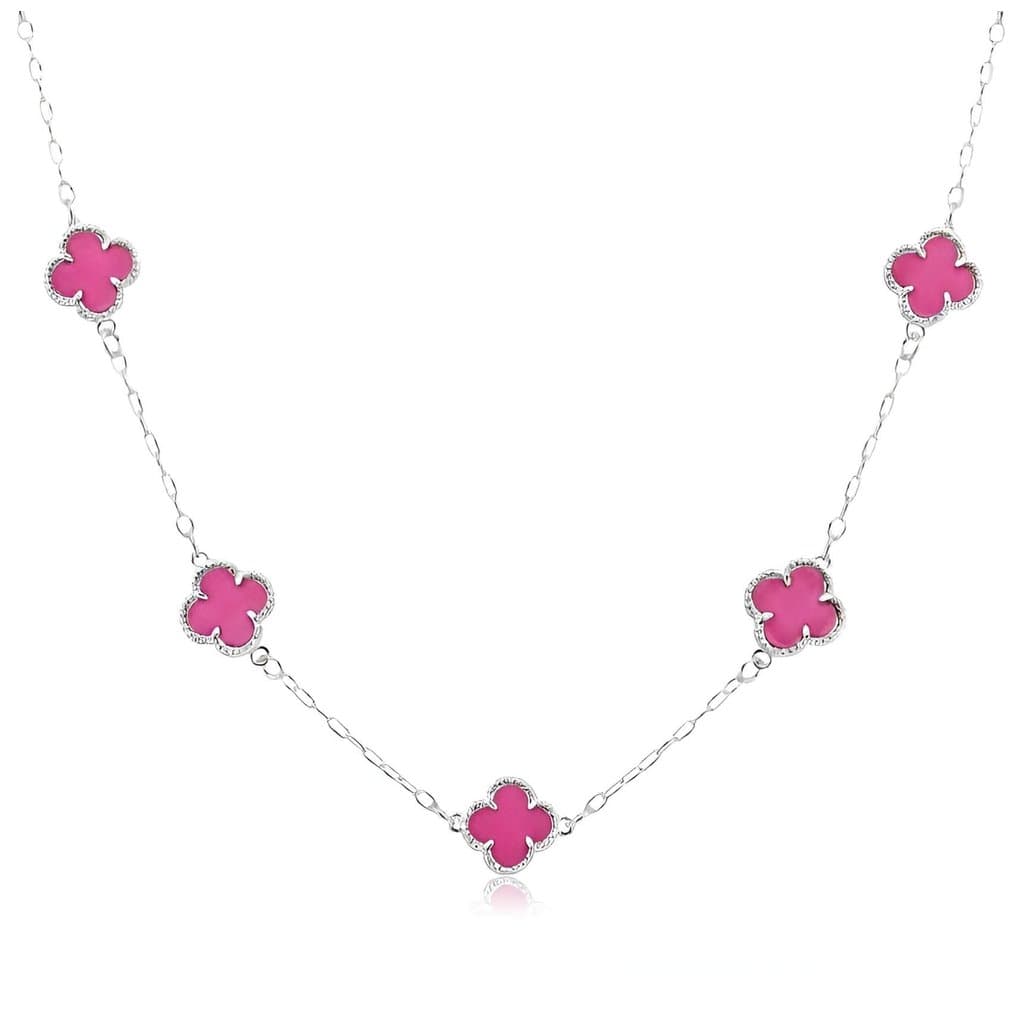Colar Choker Trevos Prata 925