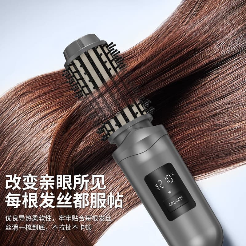 Pente alisador de cabelo portátil popular, indispensável para dormitórios, com dupla função de alisar e ondular o cabelo