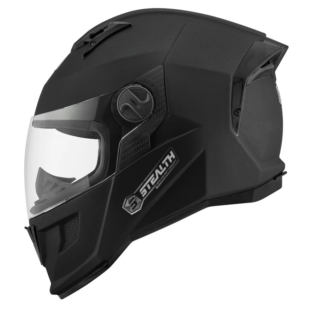 Capacete Moto Fechado Stealth Preto Fosco Solid Pro Tork