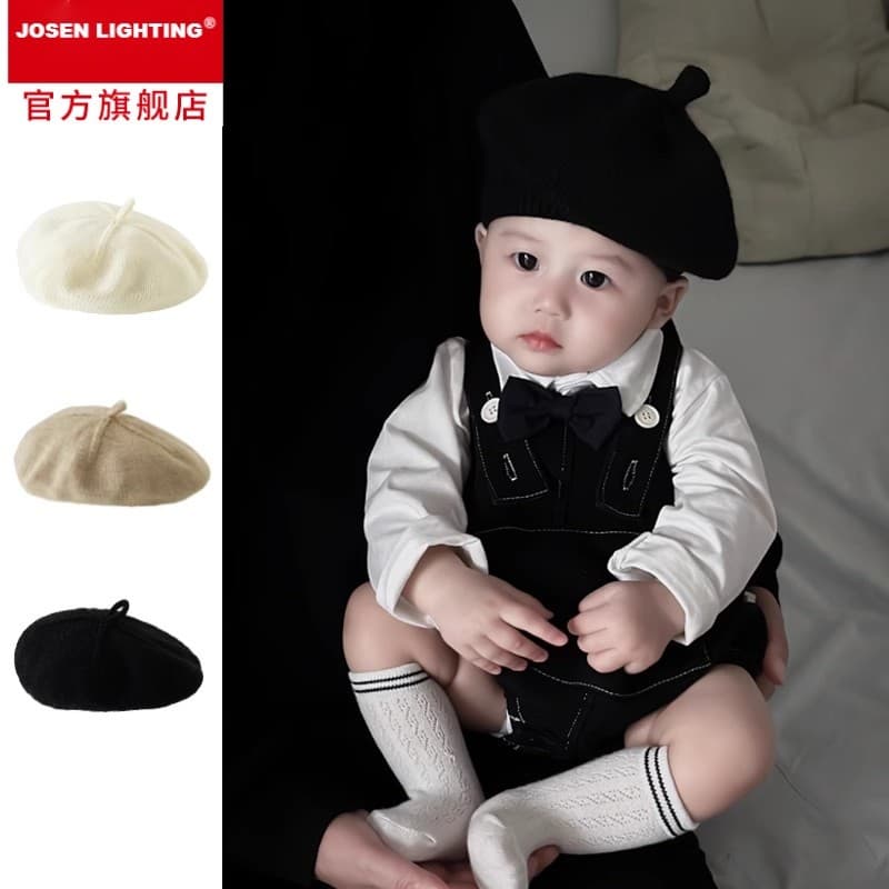 Chapéu de bebê masculino feminino bebê malha chapéu de lã versão coreana moda infantil crianças boina chapéu de abóbora