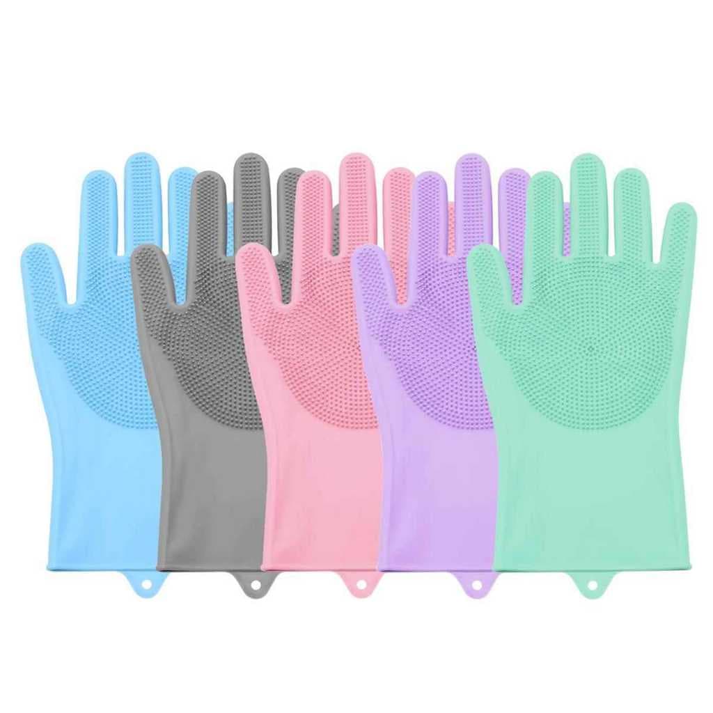 Luvas de banho para animais de estimação, escova de banho para cães, espessada, antiarranhões, luvas descartáveis para g