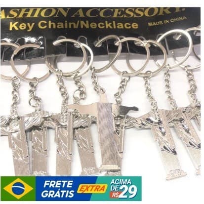 Chaveiro Cristo Redentor de metal Cartela Com 12 Unidades Para Brindes festa e Lembrancinha