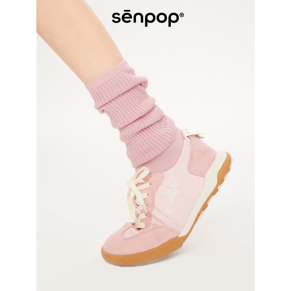 Shangsendui meias rosa meias de verão meias de tubo médio meias femininas meias brancas buraco sapatos meias estilo balé