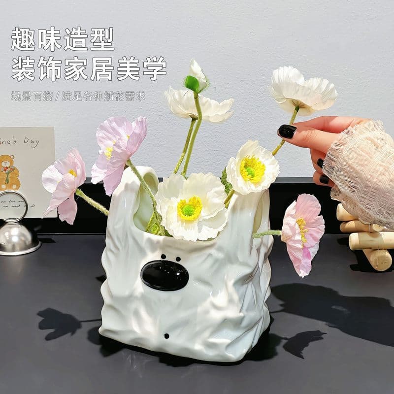 Spot Quick Hair / Cachorro bolsa vaso criativo / sala de estar mesa floral
