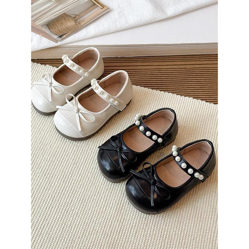 Sapatos de couro pequenos para meninas 2026 primavera outono novo estilo versão coreana estilo balé sapatos únicos infan