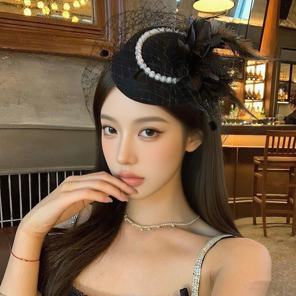 Retro república da China gaze chapéu superior feminino véu de noiva celebridade Cheongsam vestido acessórios para o cabe