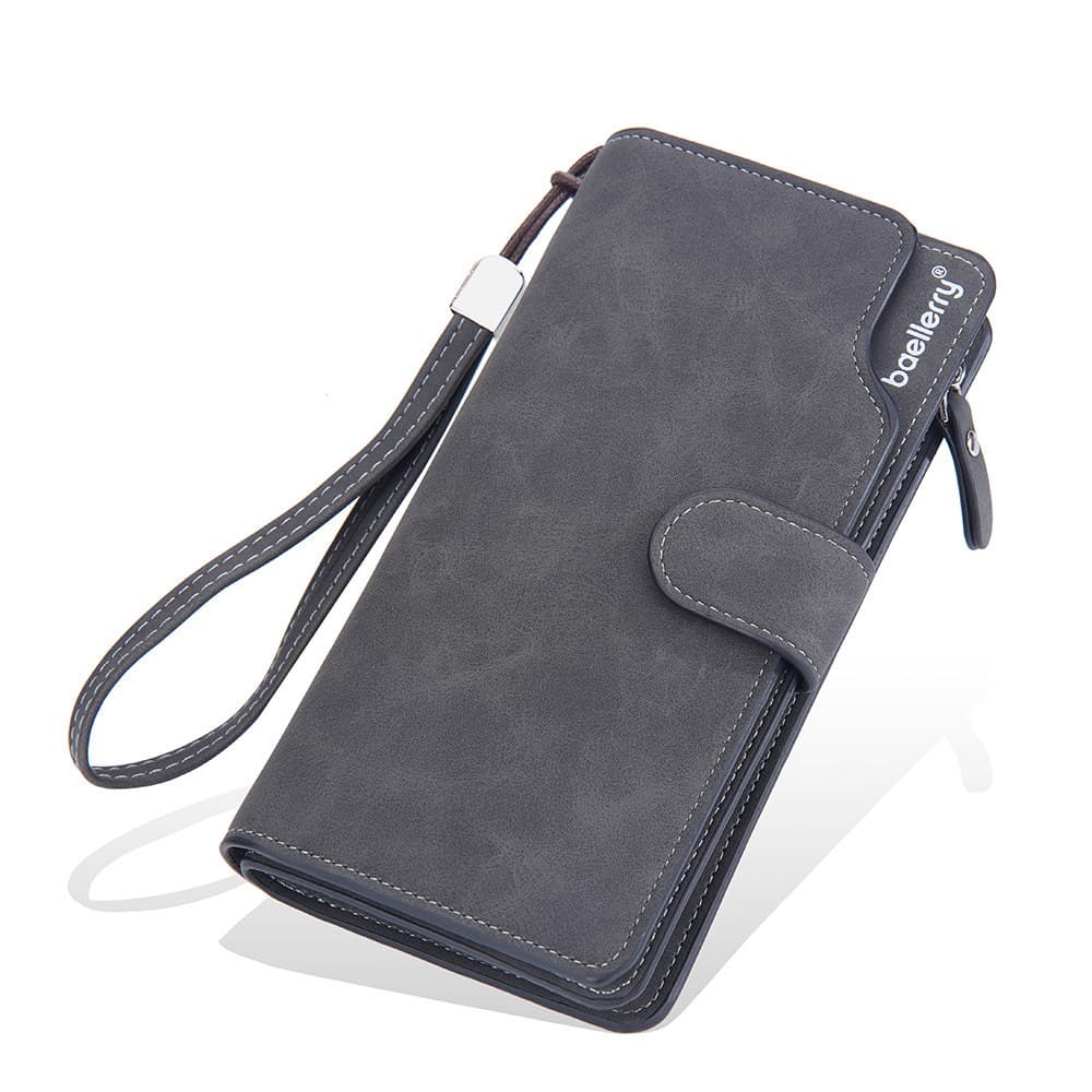 carteira masculina com ziper carteira masculina Carteira masculina com zíper longo e fivela integrada com Slot para vári