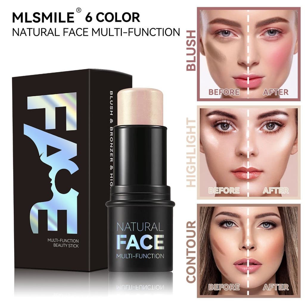 Iluminar sombra vara, maquiagem tridimensional iluminar o tom da pele, destaque europeu americano Blush contorno vara