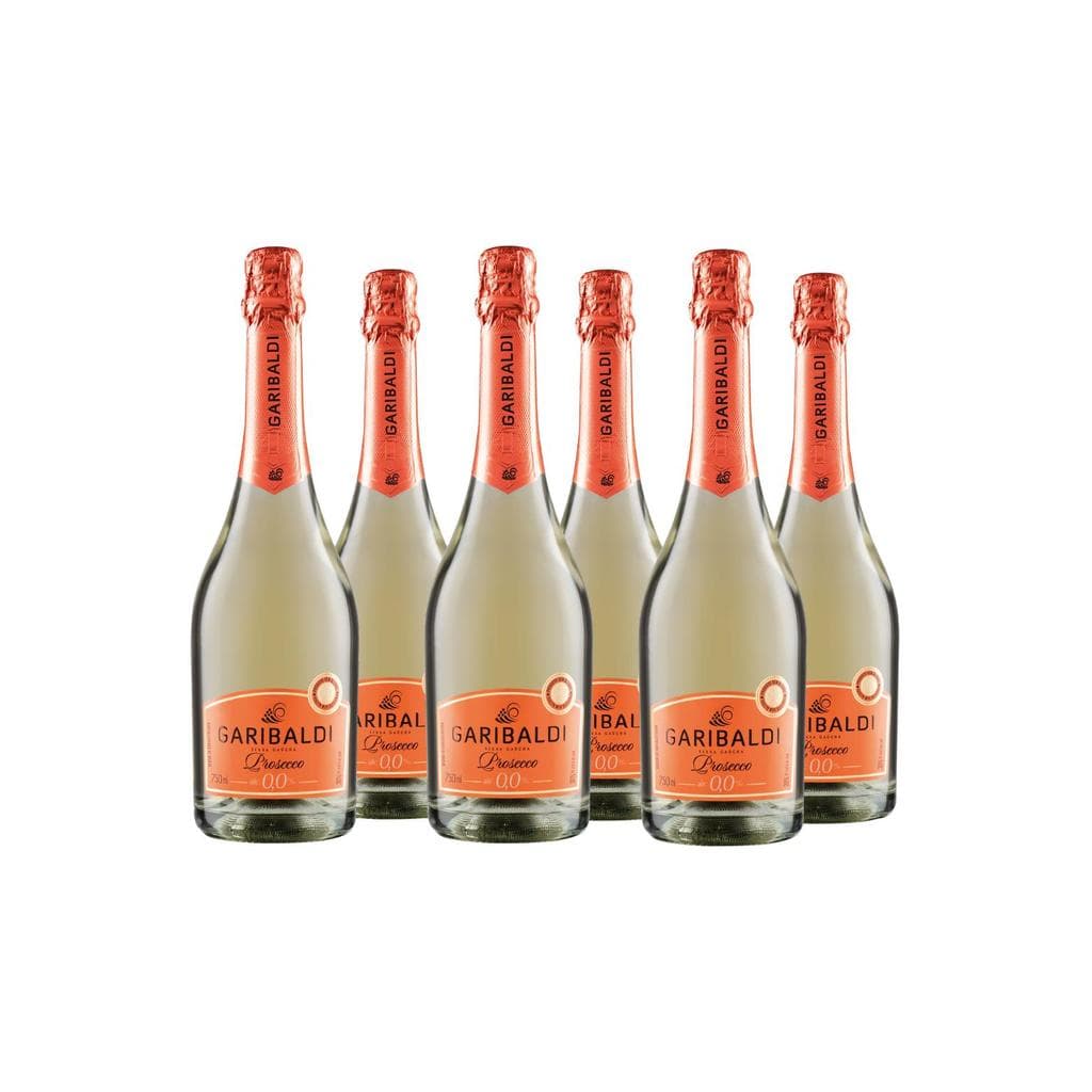 Kit 6 Espumante Prosecco Zero Álcool Branco 750 ml Garibaldi