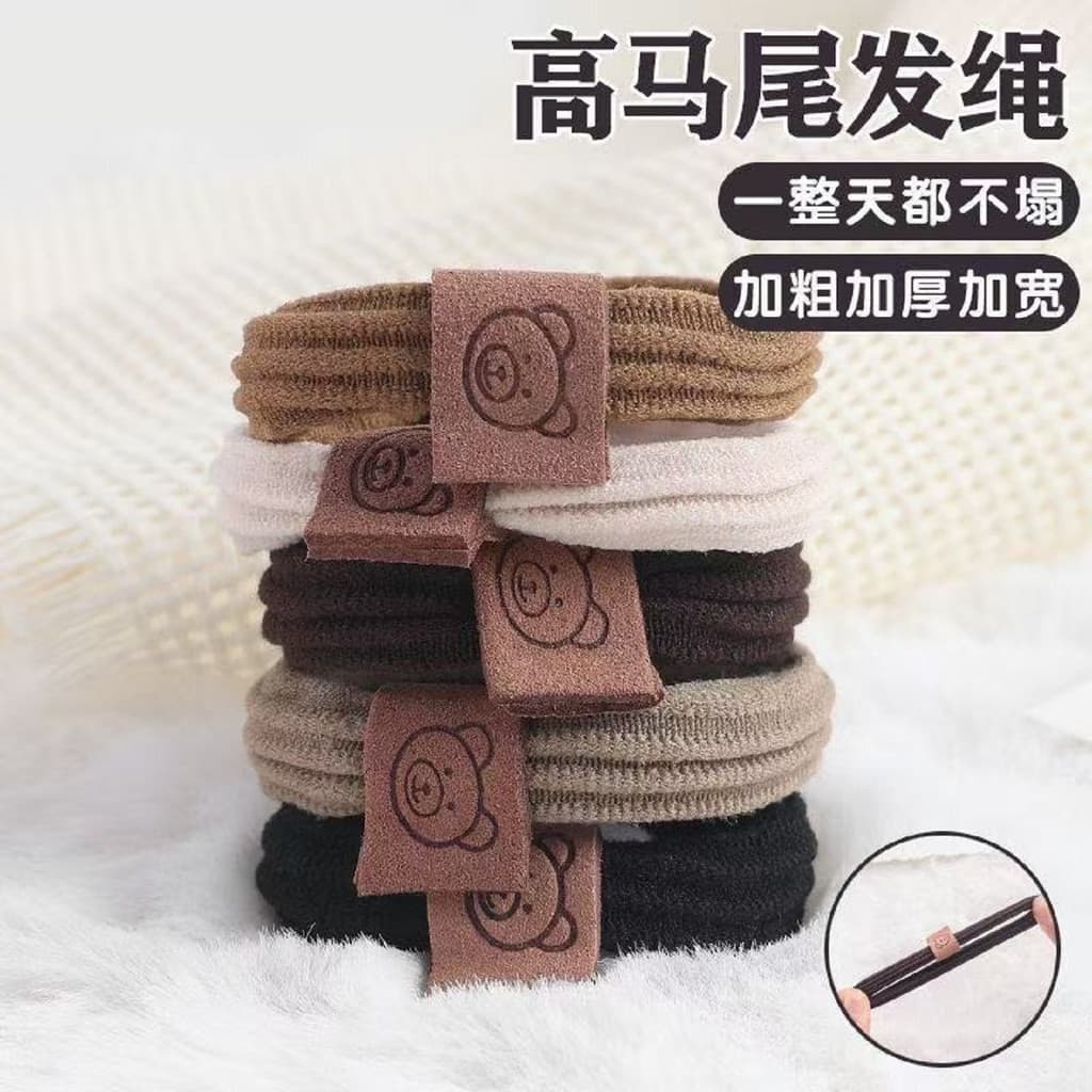 Laço de cabelo para cabeça de bola meninas laço de cabelo 2026 novo estilo high-End elástico alto durável cocar corda de
