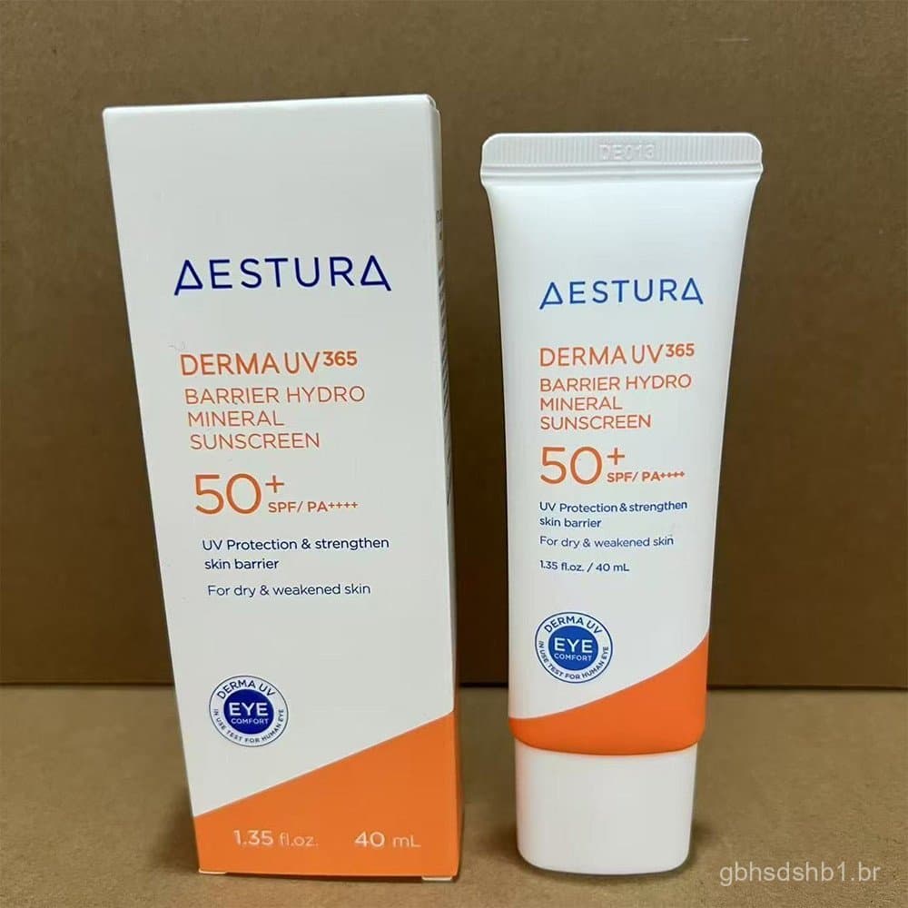 AESTURA Derma UV365 Protetor Solar Hidromineral com Barreira SPF50+ PA++++ 40ml para Pele Sensível