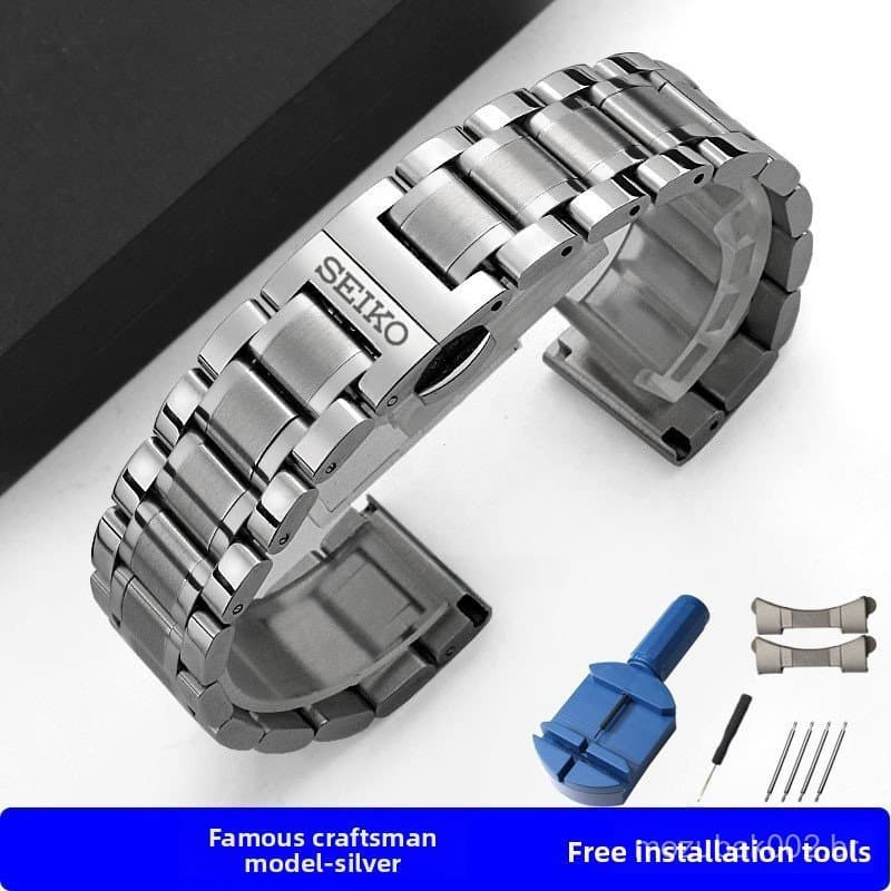 Pulseira de Aço Seiko Acessível 12/13/14/15/16/17/18/19/20/21/22/23/24mm - Pulseira de Relógio de Metal, Substituição pa