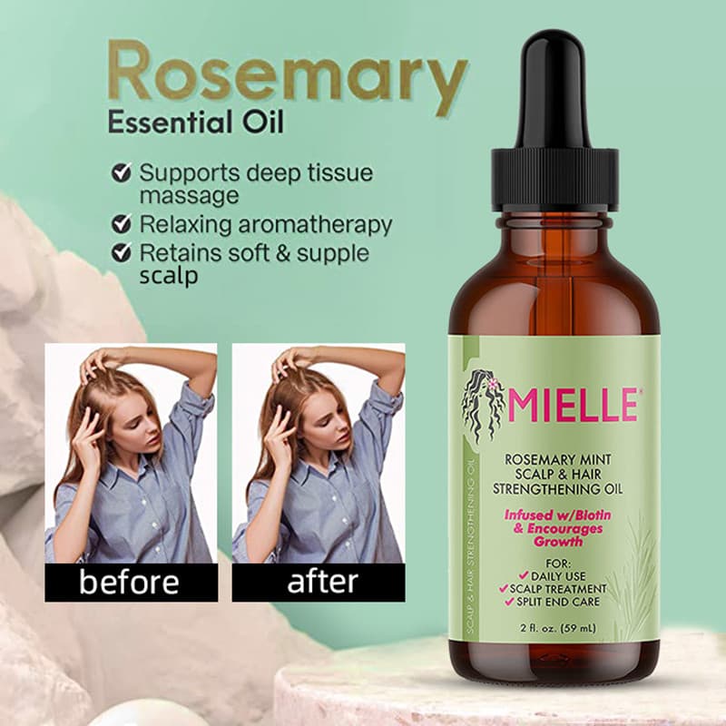 Máscara Capilar Com Óleo Essencial De Alecrim E Hortelã Mielle Organics