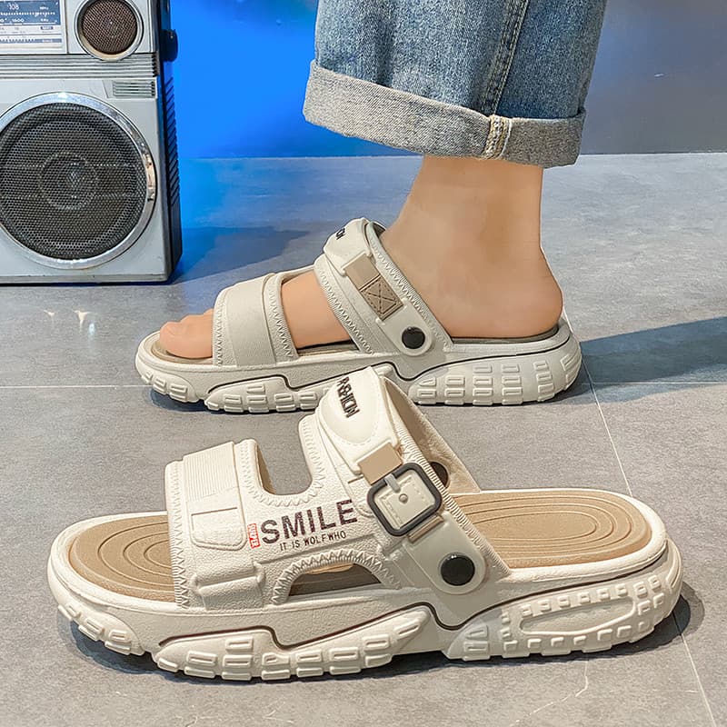 Chinelos masculinos 2026 novo estilo verão Casual ao ar livre usar antiderrapante desodorante sandálias de dupla utiliza