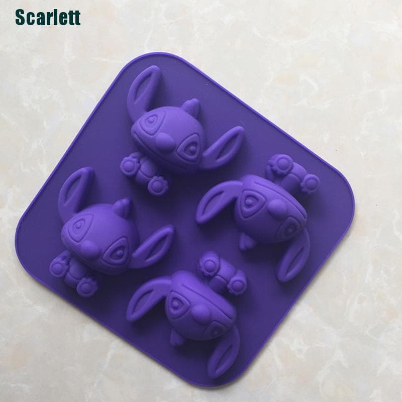 [Scarlett] Conjunto de quatro moldes de silicone para bolos, sabonetes artesanais e aromaterapia