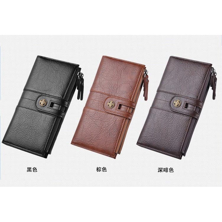 Coroa loja principal bolsa masculina com zíper embreagem pequena bolsa Bill camada zíper colocar telefone móvel grande c