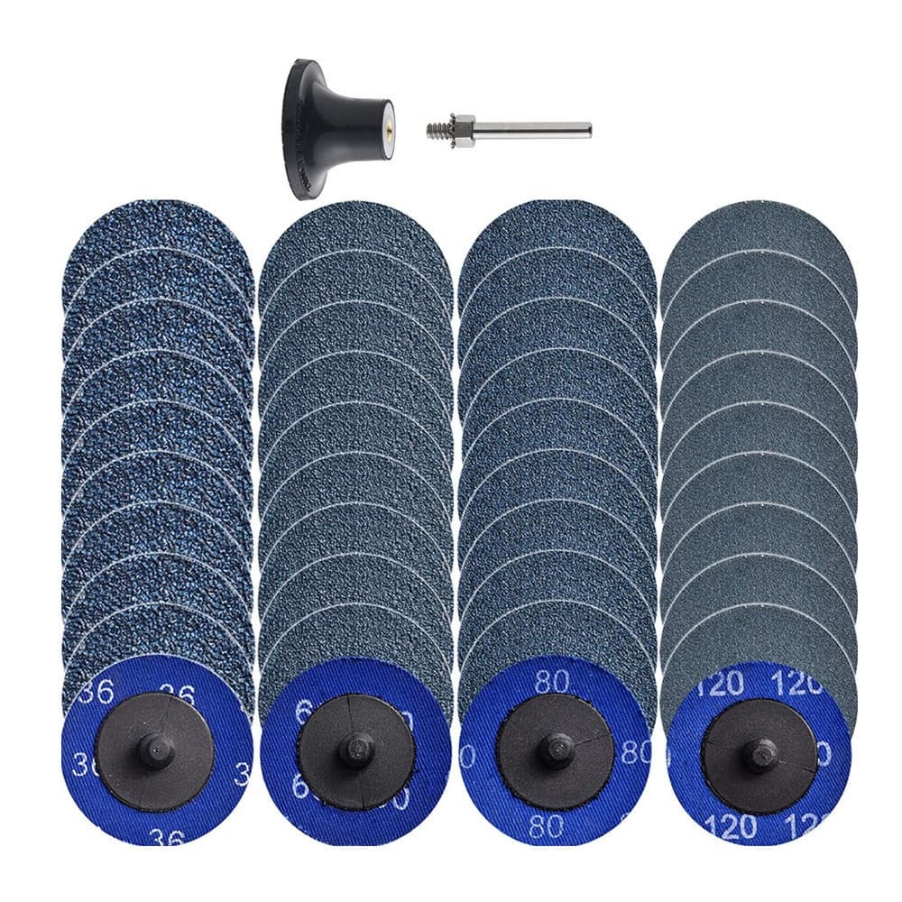 Disco Abrasivo De Lixa De 2 " De Zircônia De Troca Rápida Discos Tipo R De Trava De Rolo 50mm 1/4 Remoção De Ferrugem Da
