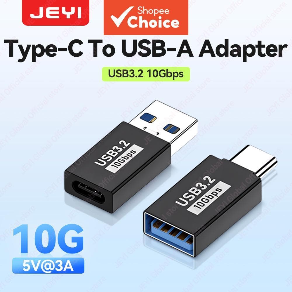 JEYI 5Pçs Adaptador Extensor USB-A para Tipo-C USB-C para USB 3.2 10Gbps OTG para Notebook PC Conector Conversor S23