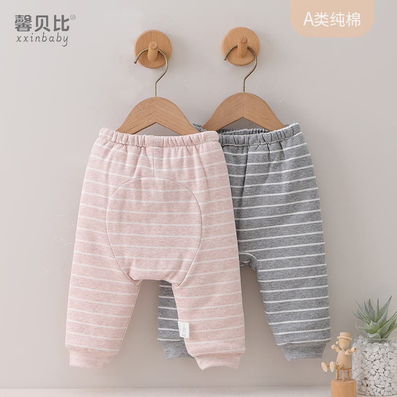 Xin Babe masculino feminino bebê grande bunda calças outono inverno crianças puro algodão grosso calças de algodão bebê