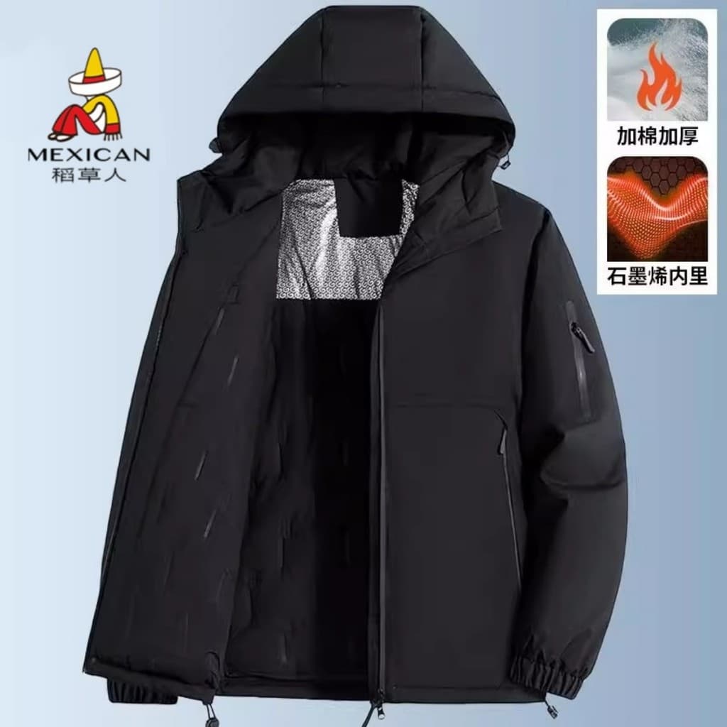 Espantalho jaqueta acolchoada das mulheres dos homens outono inverno novo estilo grosso grafeno quente acolchoado jaquet
