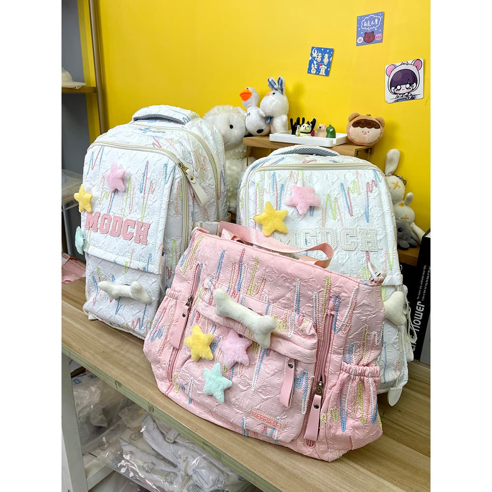 Crianças mochila meninas estudantes do ensino fundamental conjunto de duas peças de alto valor estudantes universitários