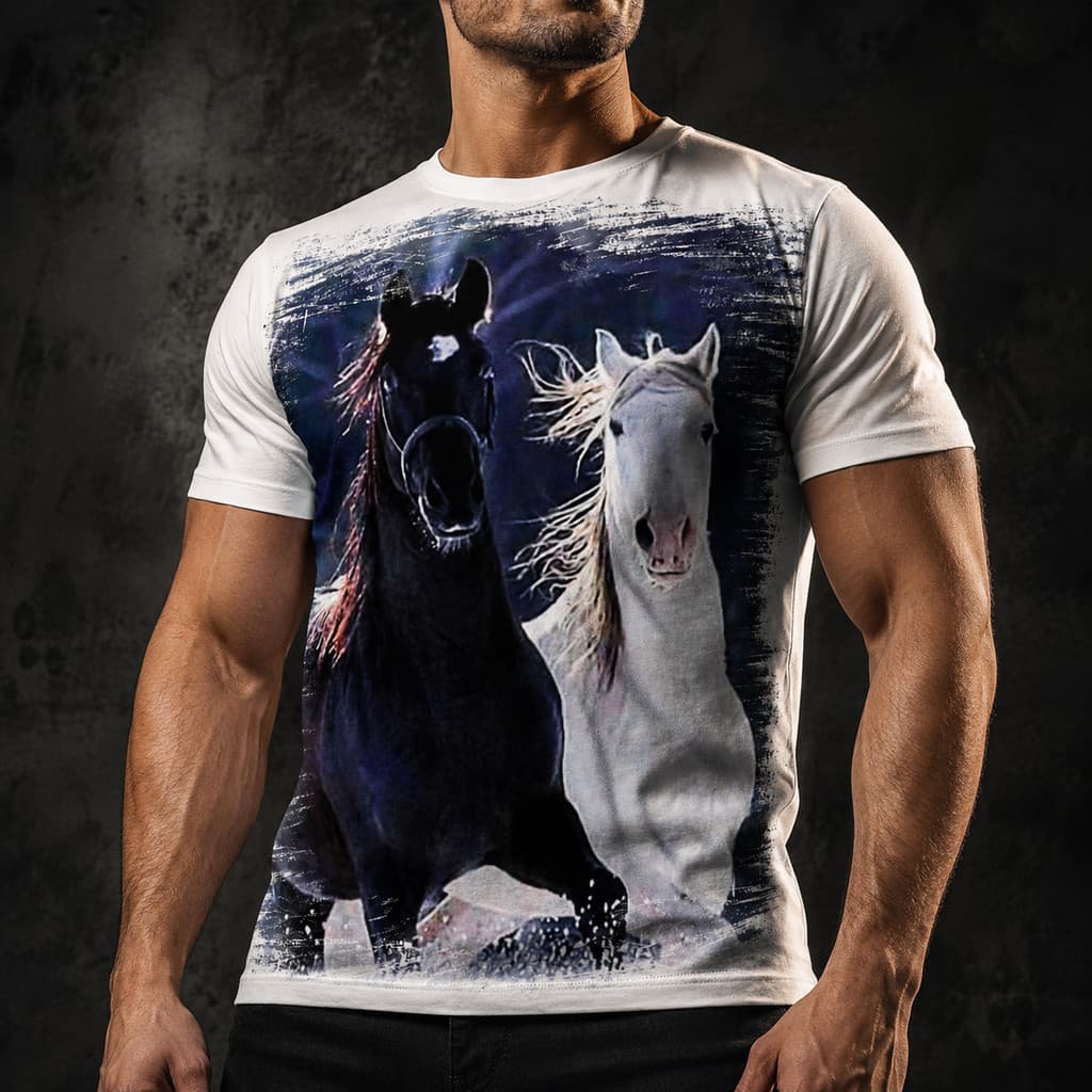 Camisa Camiseta Masculina Cavalo 189