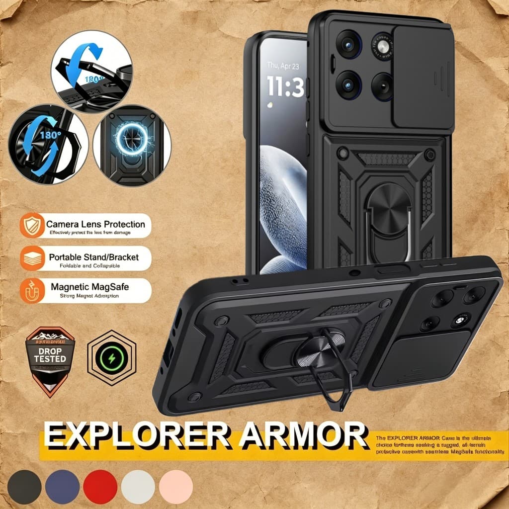 Para Moto G17 G37 G47 G67 G77 G06 G56 G86 G75 G85 Edge 70 60 50 Fusion Caso De À Prova De Choque Slide Lente Armadura Ca
