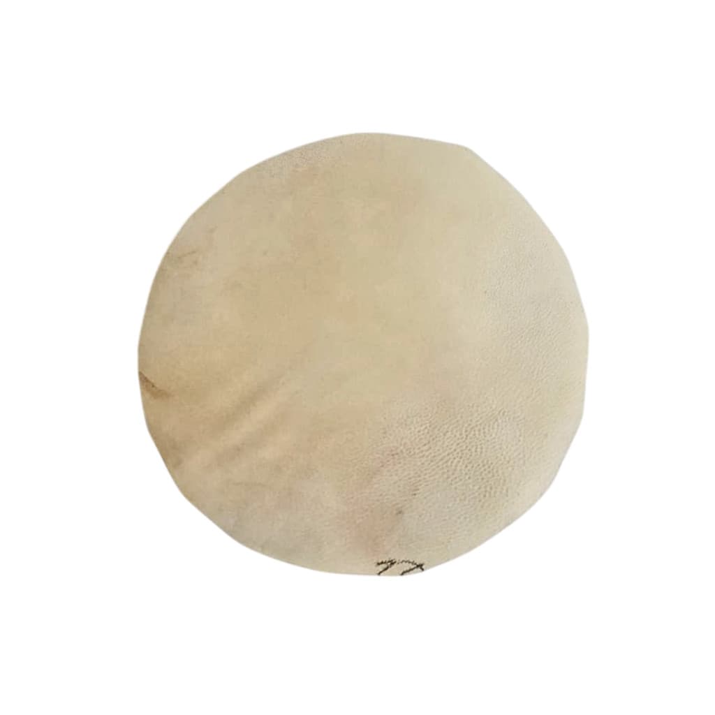 Pele de Couro de Animal Cabra 22 cm para percussão 01 unidade