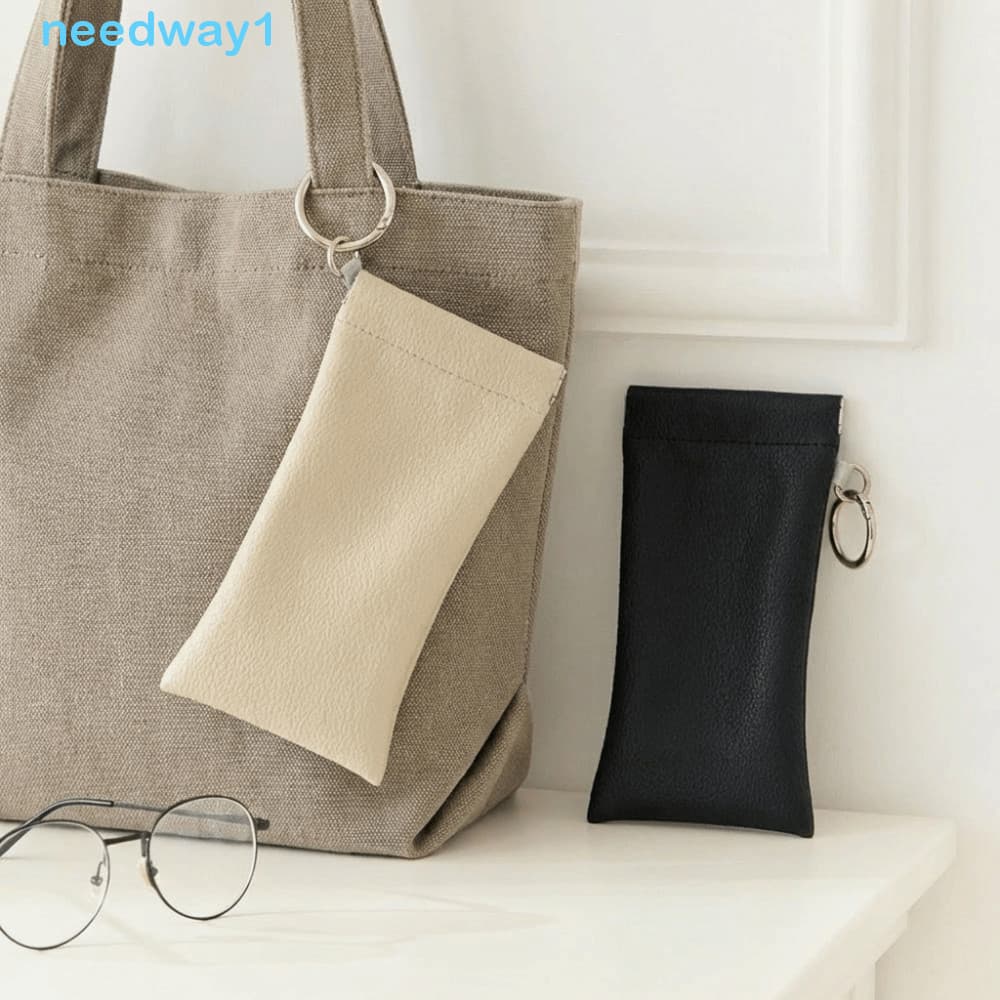 NEEDWAY Estojo Protetor De Óculos , De Sol À Prova De Poeira PU , Bolsa Fechada Automática Macia D'água