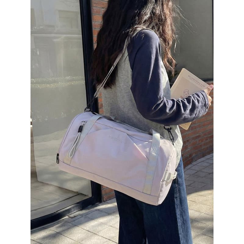 Bolsa de viagem Casual estilo simples de grande capacidade, bolsa mensageiro de um ombro para academia, bagagem de separ