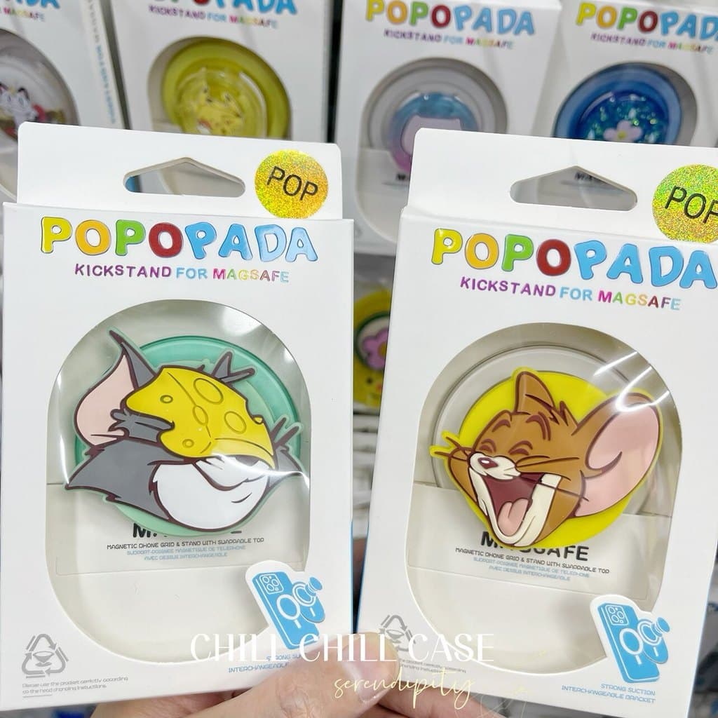 Chill Cat and Mouse Suporte magnético para telefone Airbag retrátil resistente a choques Tom Jerry adequado para Show de