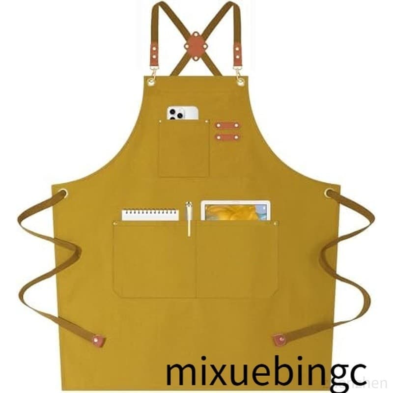 Aventais De Chef AFUN Para Mulheres E Homens Com Bolsos Grandes , Avental Repelente De Água Costas Cruzadas Em Lona De A
