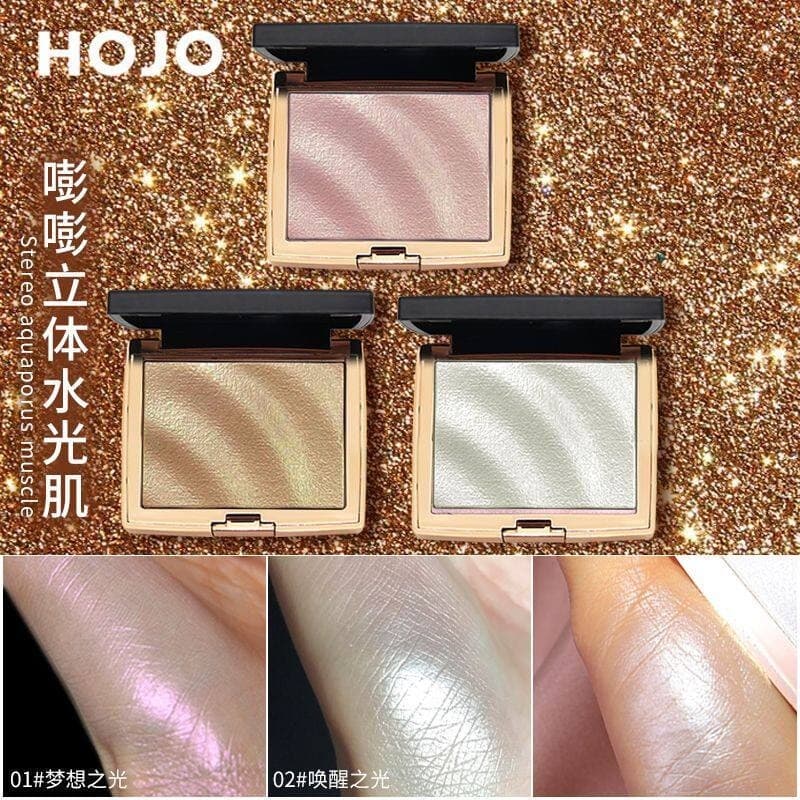 Sereia Ji alto brilho Blush contorno três-em-um paleta iluminando rosto perolado carne de porco gado sombra paleta em pó
