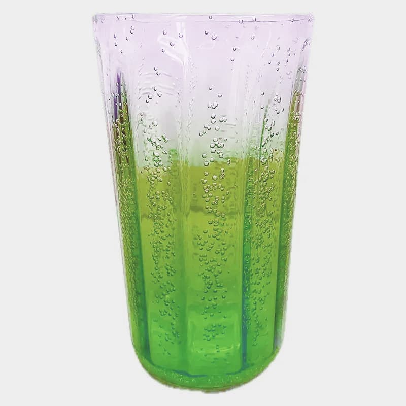 Copo Longo Bolhas Acrílico Verde 50110 - EntreCasa