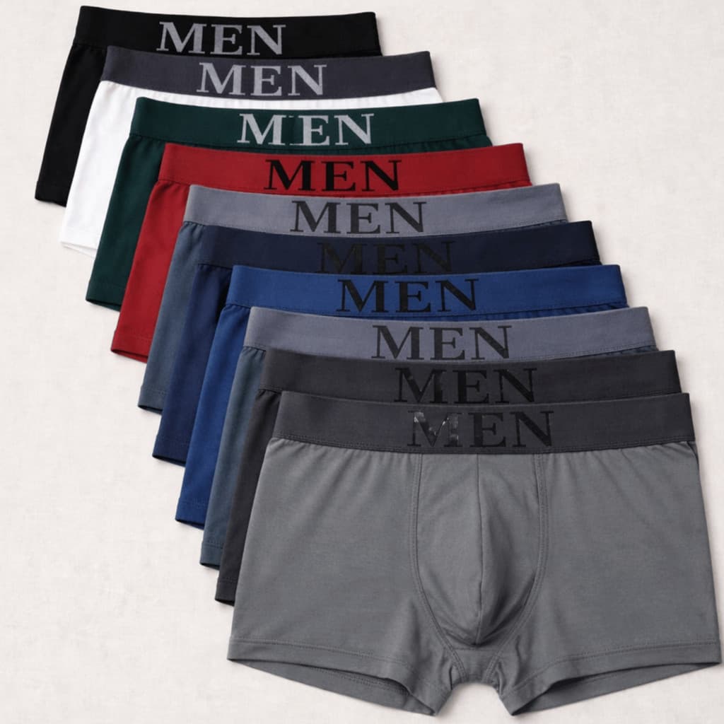 Kit 10 Cuecas Boxer Masculinas Microfibra Sem Costura Confortável Cintura Elástica