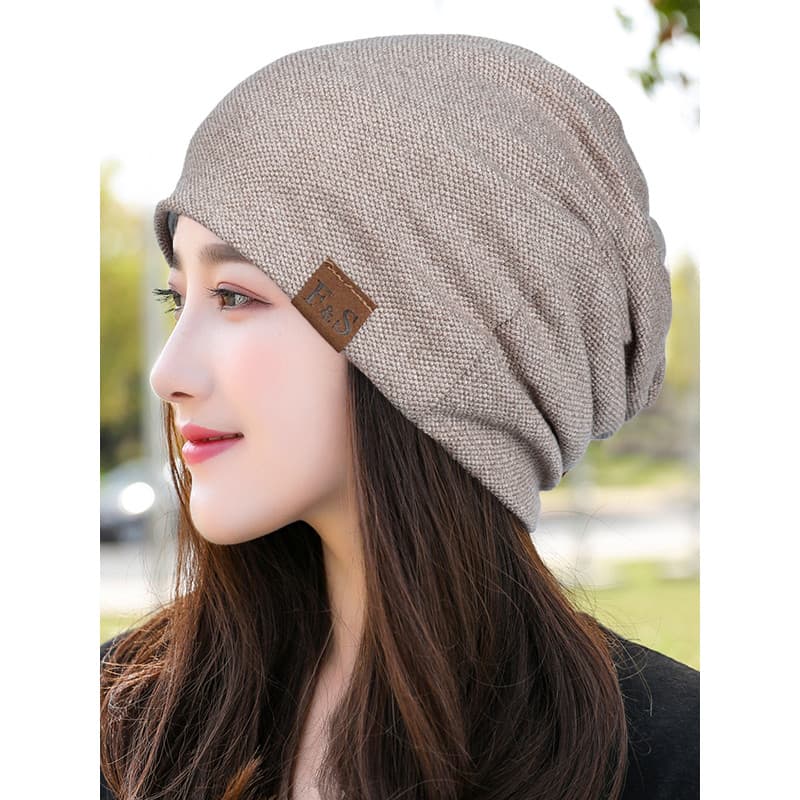 Chapéu de confinamento feminino primavera outono pulôver chapéu cabeça fina cúpula solta Casual pilha boné masculino len