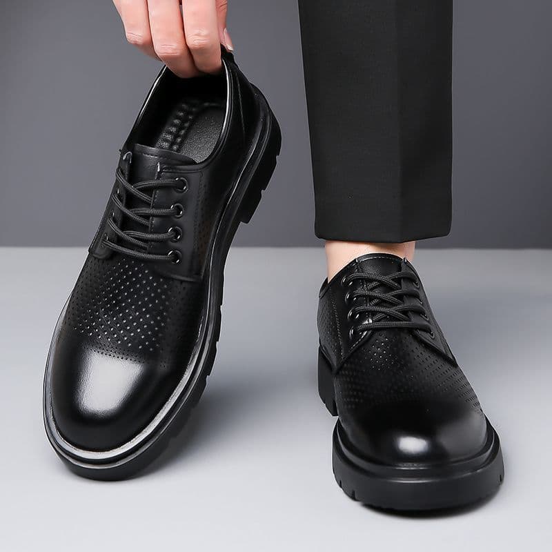2025 sapatos de couro macio masculino sandálias de negócios estilo britânico terno do noivo conjunto completo masculino
