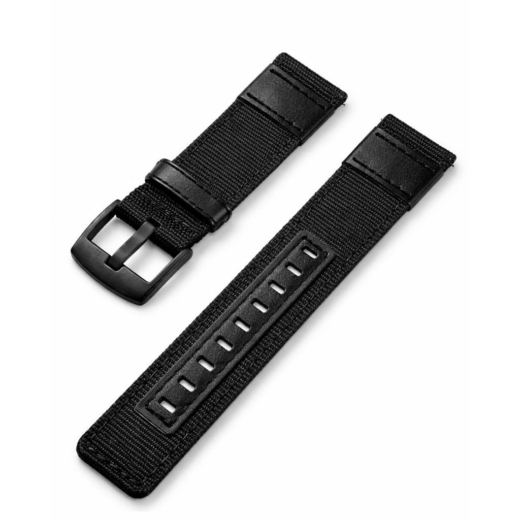 Pulseira 20mm Nylon Esportiva Preta com Liberação Rápida