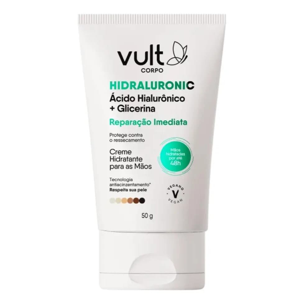 Creme De Mãos Hidratante 48h De Proteção Reparação Imediata 50g Vult