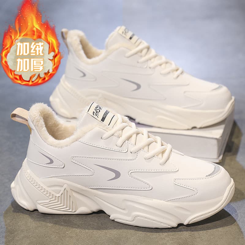 Sapatos masculinos inverno na moda All-Match velo-velo quente adolescente dois sapatos de algodão esportes lazer Forrest