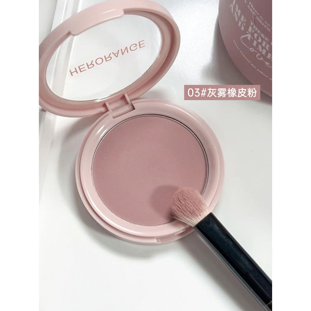 Pó de borracha de névoa cinza!Encolher cor blush monocromático bronzeamento vermelho feminino expandido cor blush roxo b