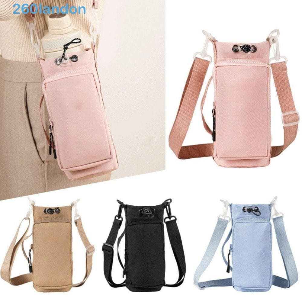 Bolsa Crossbody Para Garrafa De Água LANDON , Suporte Térmica De Grande Capacidade Com Bolso Frontal