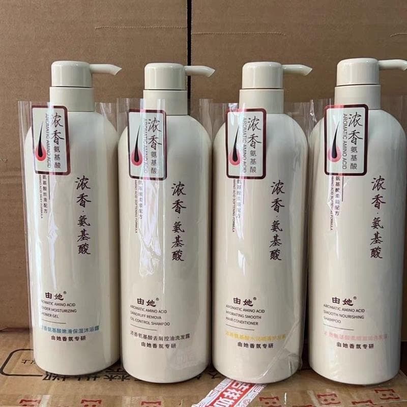 Produto autêntico perfumado Shampoo de aminoácidos Anti-caspa controle de óleo macio condicionador lavagem corporal frag