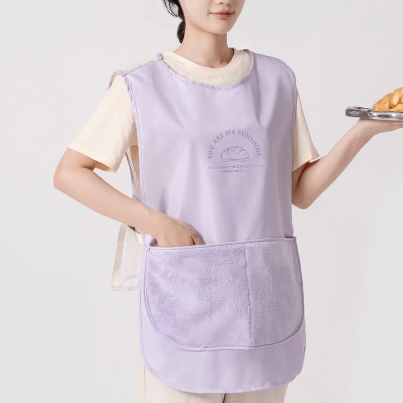 Novo estilo verão respirável gaze avental cozinha doméstico macacão à prova de óleo à prova dwaterproof água colete esti