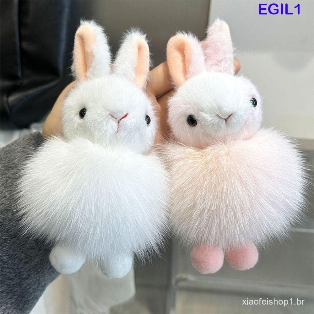EGIL1 Pingente De Boneca De Coelho , Cabelo Peludo Pequeno Chaveiro , Ornamento De Moda Saco De Desenho Animado Charme P