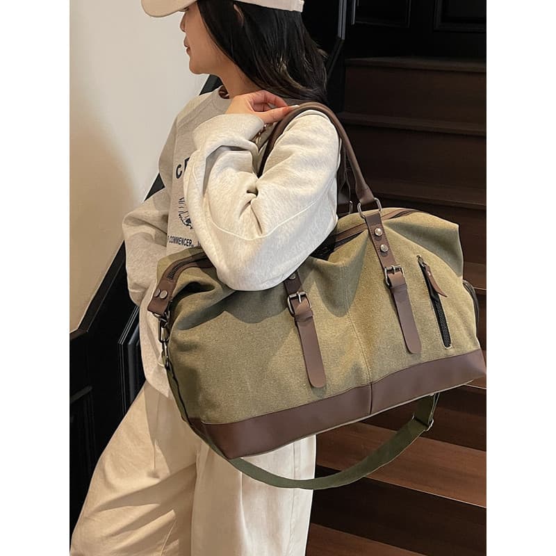 Novo estilo de lona bolsa de viagem de grande capacidade portátil de um ombro Diagonal saco de bagagem masculino saco de