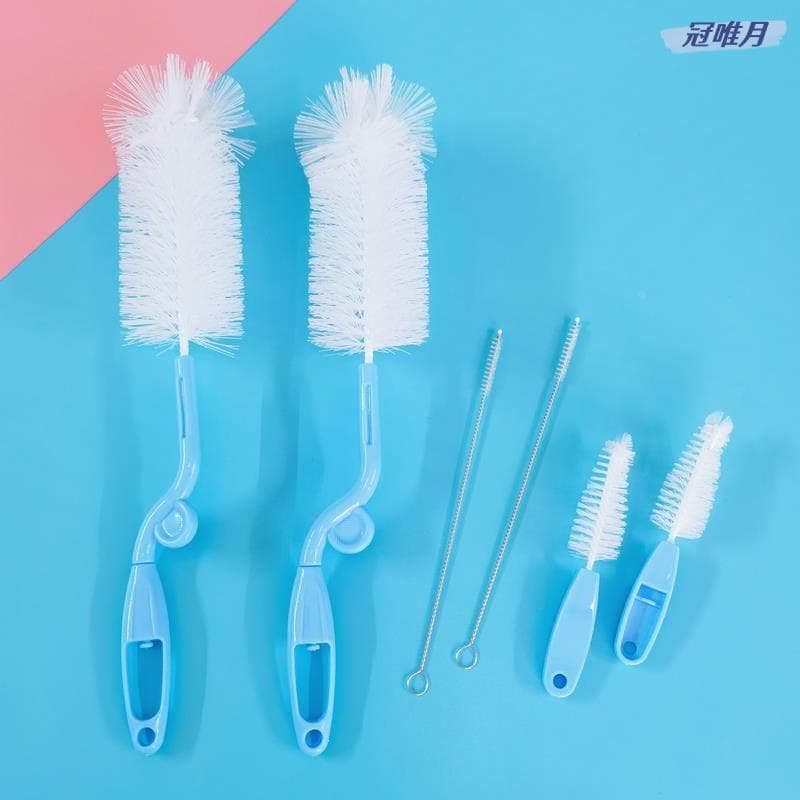 Escova rotativa de 360 graus para copo, conjunto de escova para garrafa de bebê, escova para lavar mamadeira, de