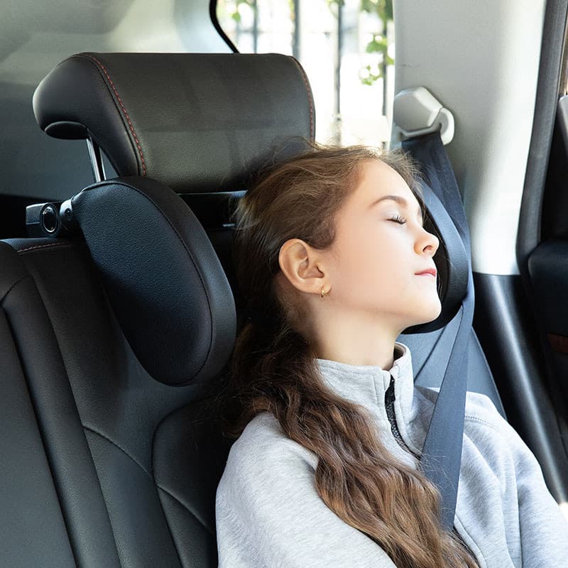 Travesseiro de pescoço para encosto de cabeça de carro, ferramenta útil para dormir, travesseiro lateral do assento tras