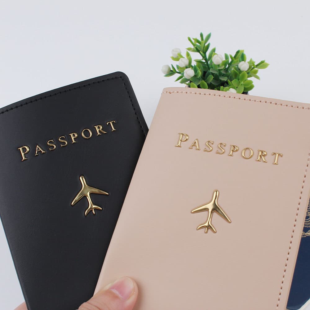 Saco de armazenamento de passaporte de couro rosa ins documento de viagem titular passaporte livro capa protetora pode d